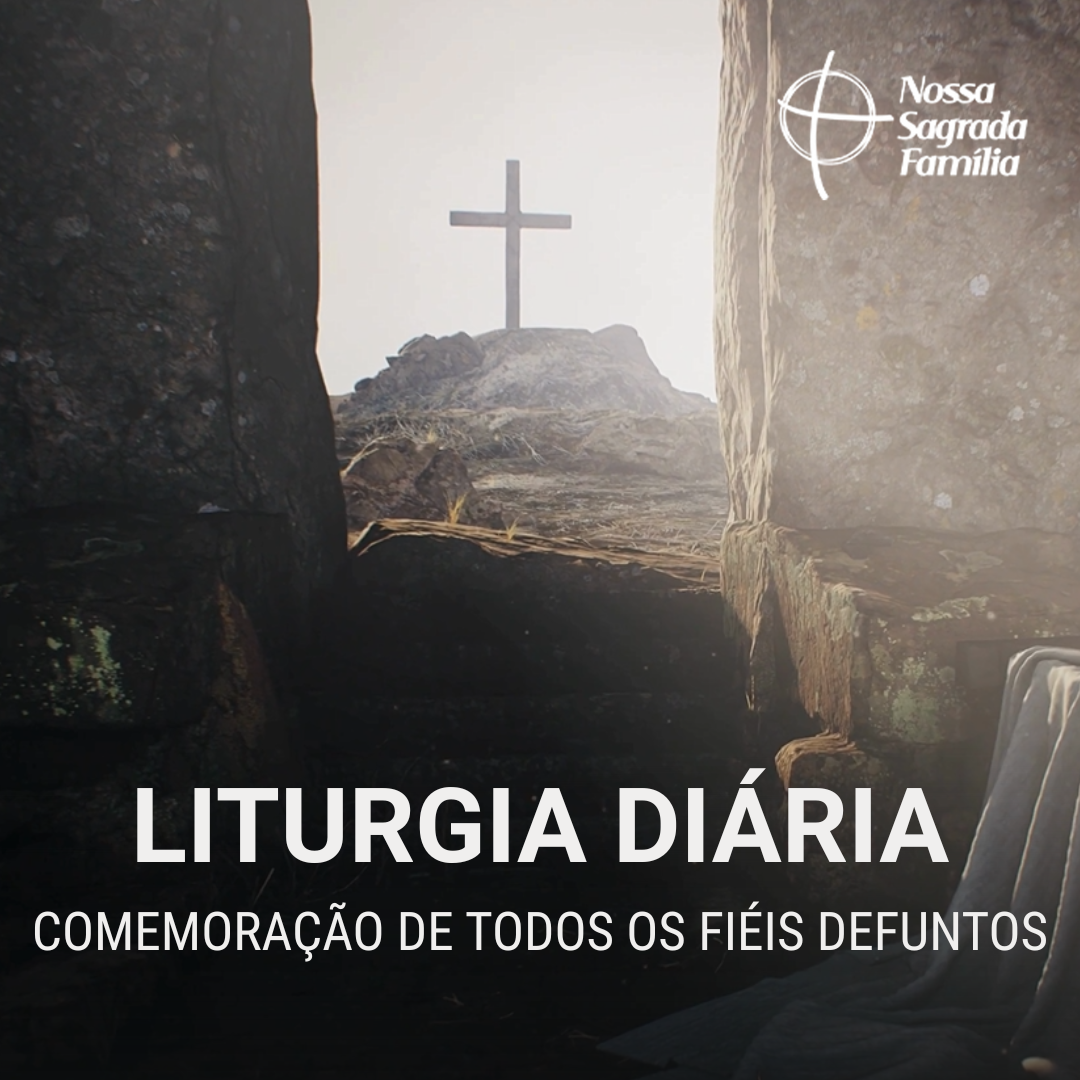 Capa da Liturgia Diária, com uma cruz ao alto e paisagem de montanhas