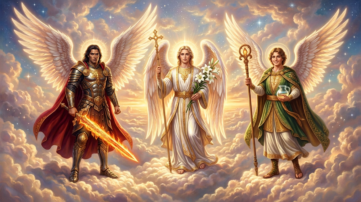 Os três Arcanjos: São Miguel, São Gabriel e São Rafael e suas missões
