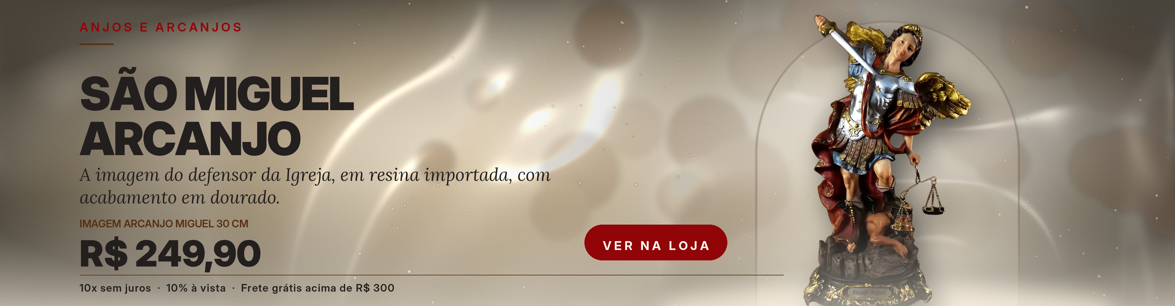 Imagem de São Miguel Arcanjo 30 cm em resina